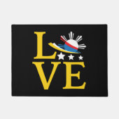 Liefde - Filippijnse vlag typografie kunst Deurmat (Voorkant)