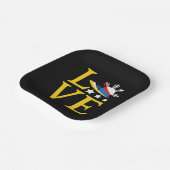 Liefde - Filippijnse vlag typografie kunst Papieren Bordje (Gebogen)