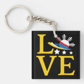 Liefde - Filippijnse vlag typografie kunst Sleutelhanger (Voorkant)