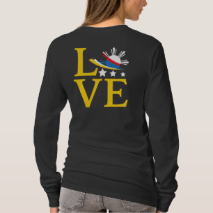 Liefde - Filippijnse vlag typografie kunst T-shirt
