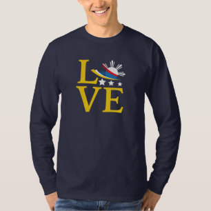 Liefde - Filippijnse vlag typografie kunst T-shirt