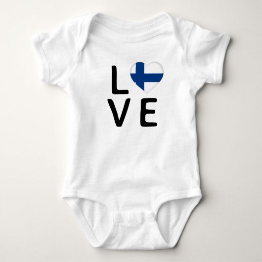 Liefde - Finland vlag Romper (Voorkant)