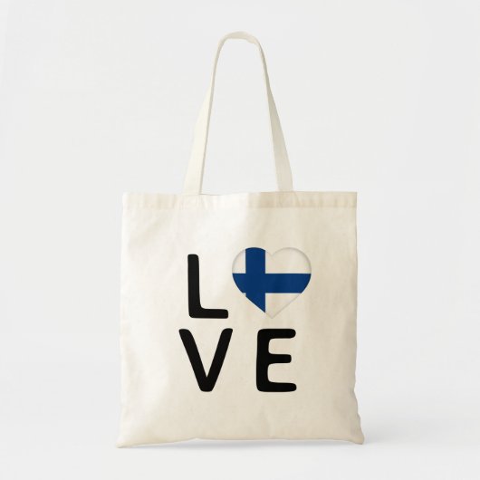 Liefde - Finland vlag Tote Bag (Voorkant)