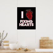 Liefde Fixing Hearts Chirurgische chirurgie Arts Poster (Keuken)
