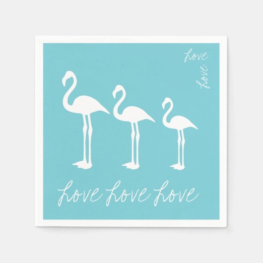 Liefde Flamingo Papier Servet (Voorkant)