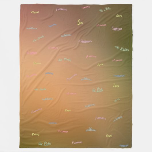 Liefde Fleece Deken (Voorkant)