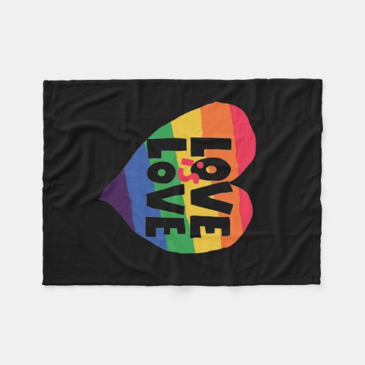 Liefde Fleece Deken (Voorkant (Horizontaal))