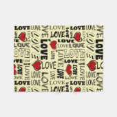 Liefde Fleece Deken (Voorkant (Horizontaal))