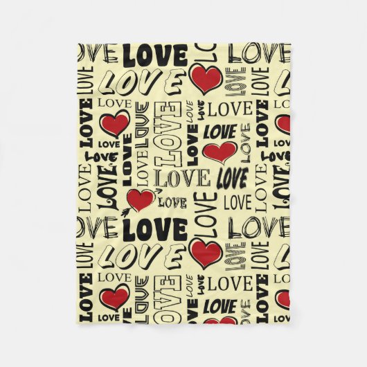 Liefde Fleece Deken (Voorkant)