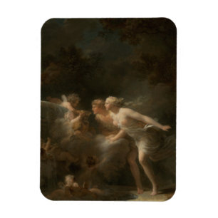 Liefde fontein van Jean-Honore Fragonard Magneet