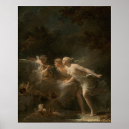 Liefde fontein van Jean-Honore Fragonard Poster