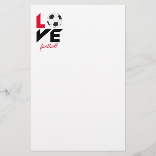 Liefde football briefpapier (Voorkant)