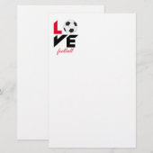 Liefde football briefpapier (Voorkant / Achterkant)