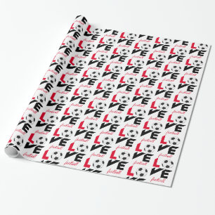 Liefde football cadeaupapier