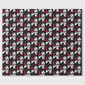 Liefde football cadeaupapier (Vlak)