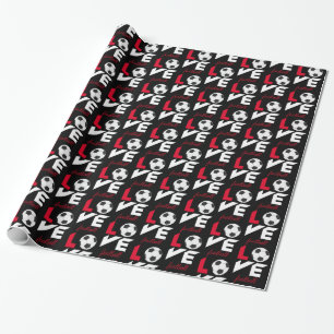 Liefde football cadeaupapier