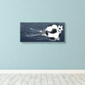Liefde football canvas afdruk (Insitu (Houten vloer))