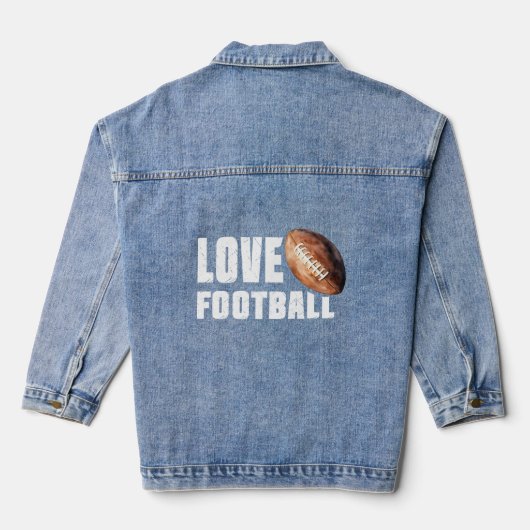 Liefde Football Denim Jacket (Achterkant)
