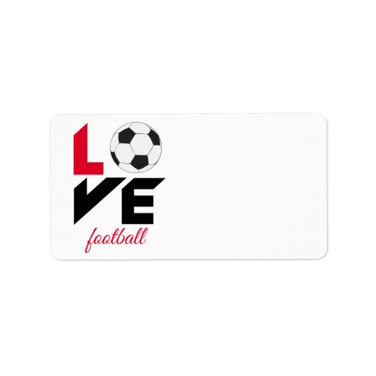 Liefde football etiket (Voorkant)