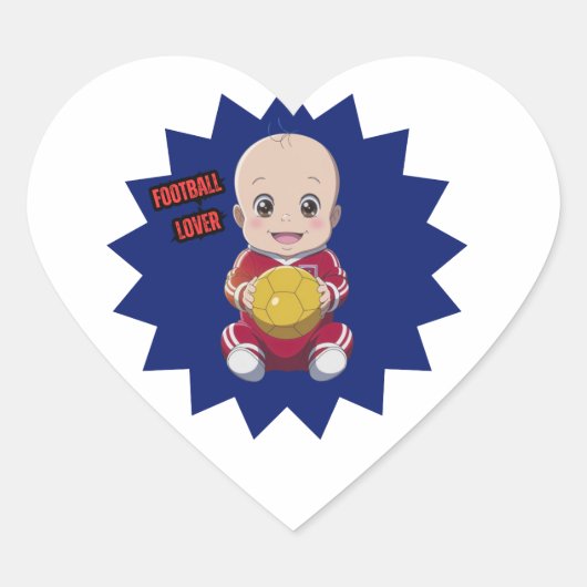 Liefde football hart sticker (Voorkant)