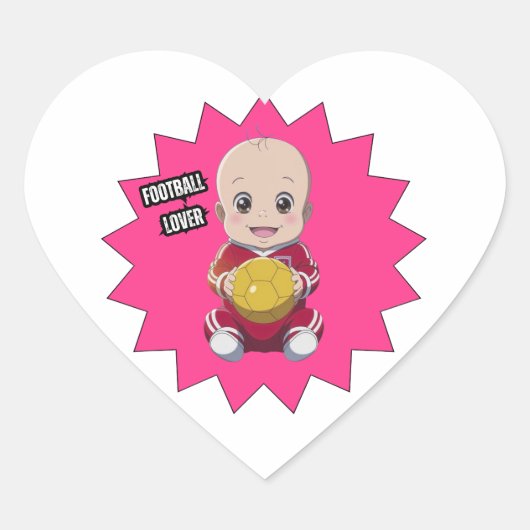 Liefde football hart sticker (Voorkant)