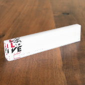 Liefde football naambordje (Zijkant)