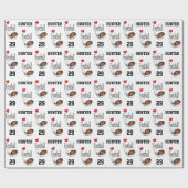 Liefde Football - Personaliseren Cadeaupapier (Vlak)