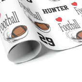 Liefde Football - Personaliseren Cadeaupapier (Rol Hoek)