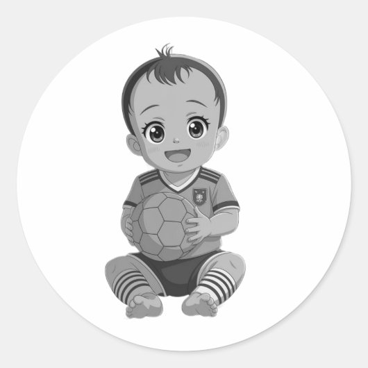 Liefde football ronde sticker (Voorkant)