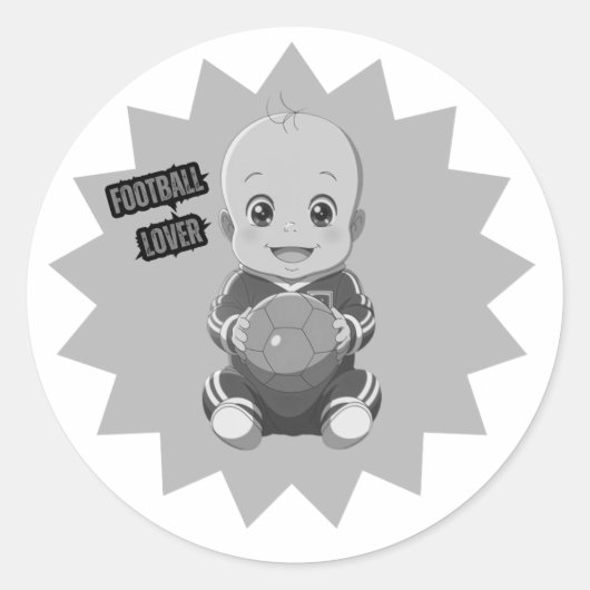 Liefde football ronde sticker (Voorkant)