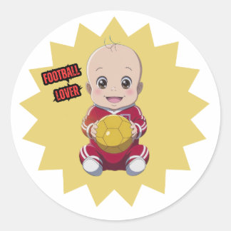 Liefde football ronde sticker