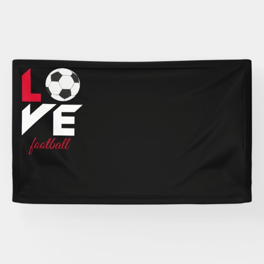 Liefde football spandoek (Horizontaal)