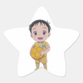 Liefde football ster sticker (Voorkant)