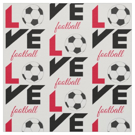 Liefde football stof (Swatch)