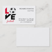 Liefde football visitekaartje (Voorkant / Achterkant)