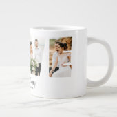 Liefde Foto Collage 4 Foto's Jubileum Gift Grote Koffiekop (Rechts)