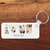 Liefde Foto Collage 4 Foto's Jubileum Gift Sleutelhanger (Voorkant)
