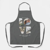 Liefde foto collage eenvoudige moderne gepersonali schort (Voorkant)