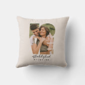 Liefde Foto Eenvoudige Moderne Gepersonaliseerde G Kussen (Achterkant)