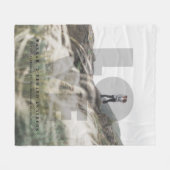 Liefde foto elegant modern gepersonaliseerd cadeau fleece deken (Voorkant (Horizontaal))