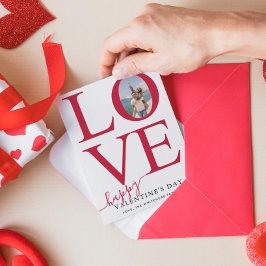 Liefde Foto Gelukkig Valentijnsdag Feestdagenkaart