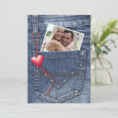 Liefde Foto in een Pocket Flat Kaart (Staand voorkant)