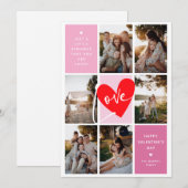 Liefde Foto Raster Valentijnsdag Feestdagenkaart (Voorkant / Achterkant)