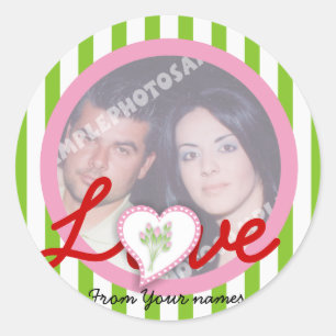 Liefde Foto Sticker-Gift label