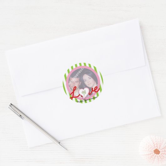 Liefde Foto Sticker-Gift label (Envelop)