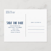 Liefde Foto Strand Bruiloft Save the Date Aankondigingskaart (Achterkant)