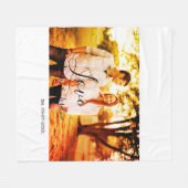 Liefde foto toevoegen naam set. Datum jaar bruilof Fleece Deken (Voorkant (Horizontaal))