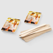 Liefde foto toevoegen naam set. Datum jaar bruilof Handwaaier (Niet-gemonteerd)