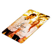 Liefde foto toevoegen naam set. Datum jaar bruilof Magneet (Linkerzijde)