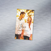 Liefde foto toevoegen naam set. Datum jaar bruilof Magnetisch Visitekaartje (Voorbeeld)